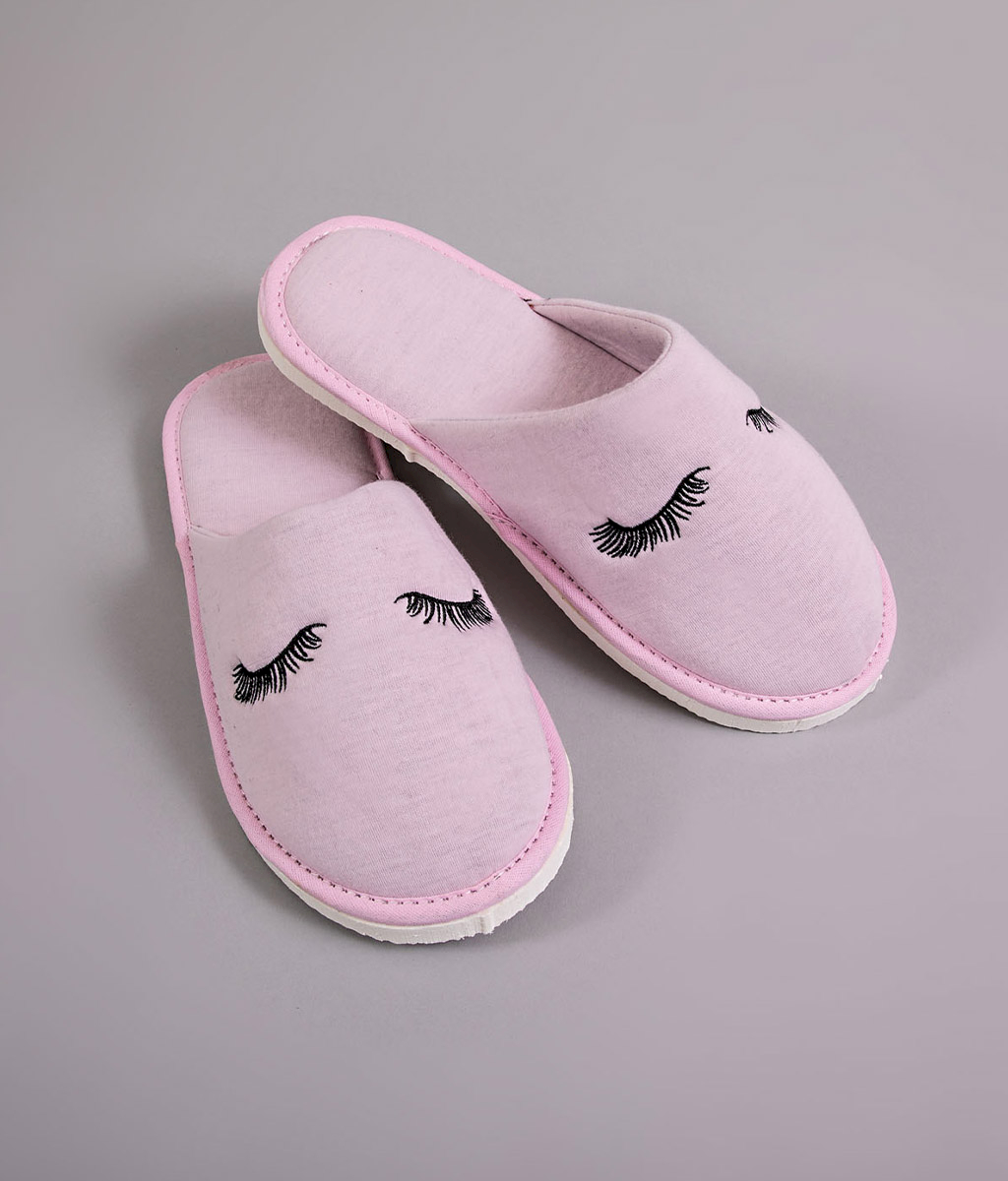 Pantufla infantil PESTAÑAS kids - Bianca Secreta