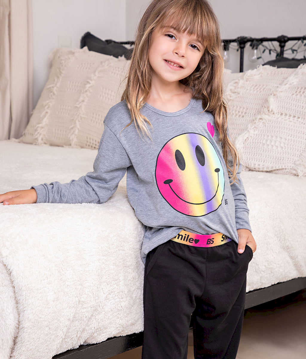 Pijama SMILE kids plus size Aw - Bianca Secreta