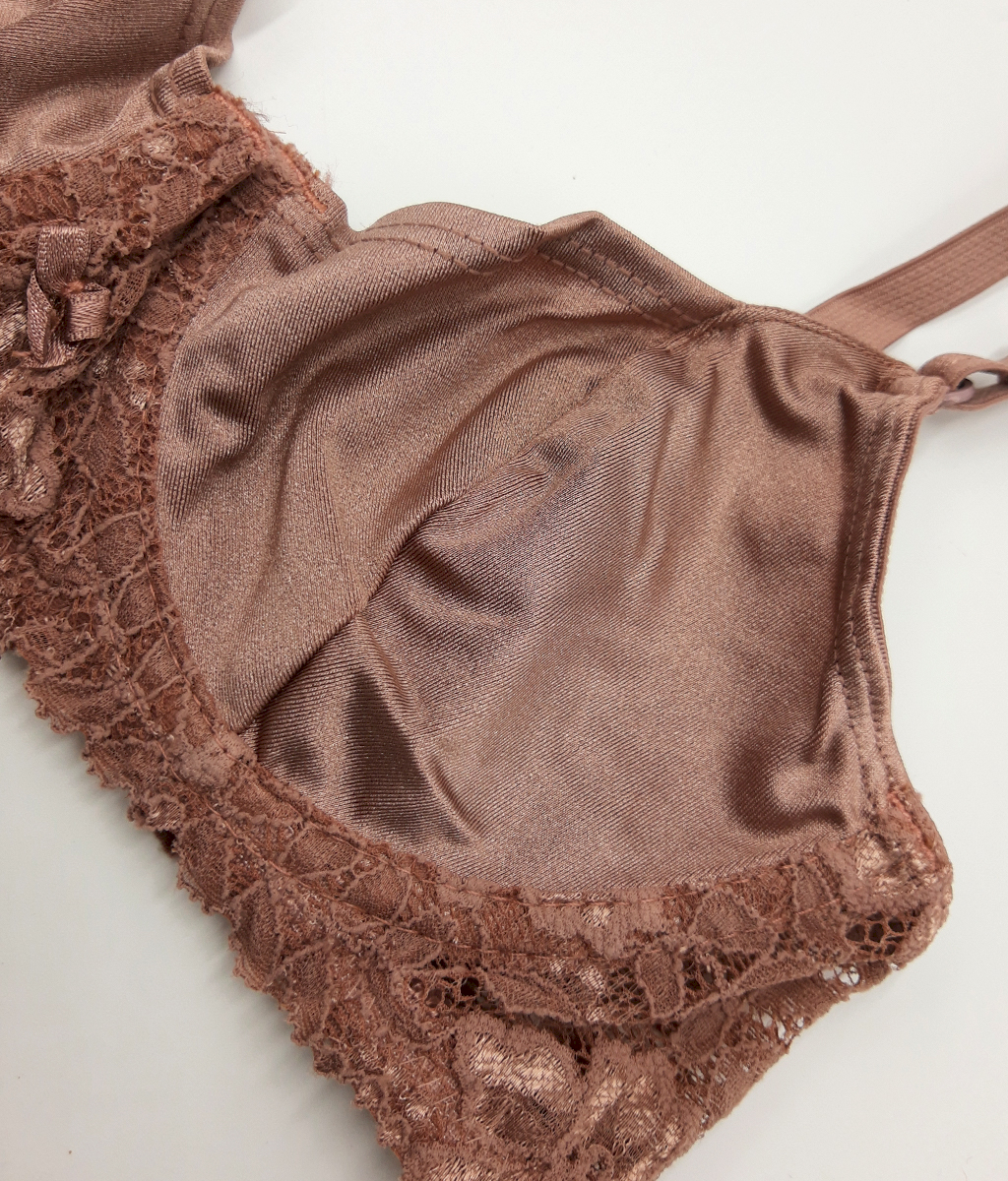 Corpiño tricot y puntilla con aro BS - Bianca Secreta