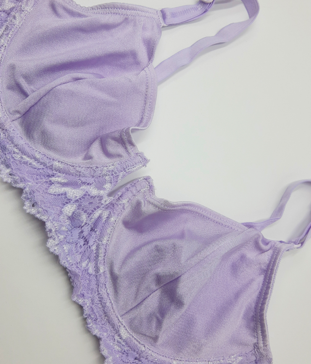 Corpiño tricot y puntilla con aro BS - Bianca Secreta