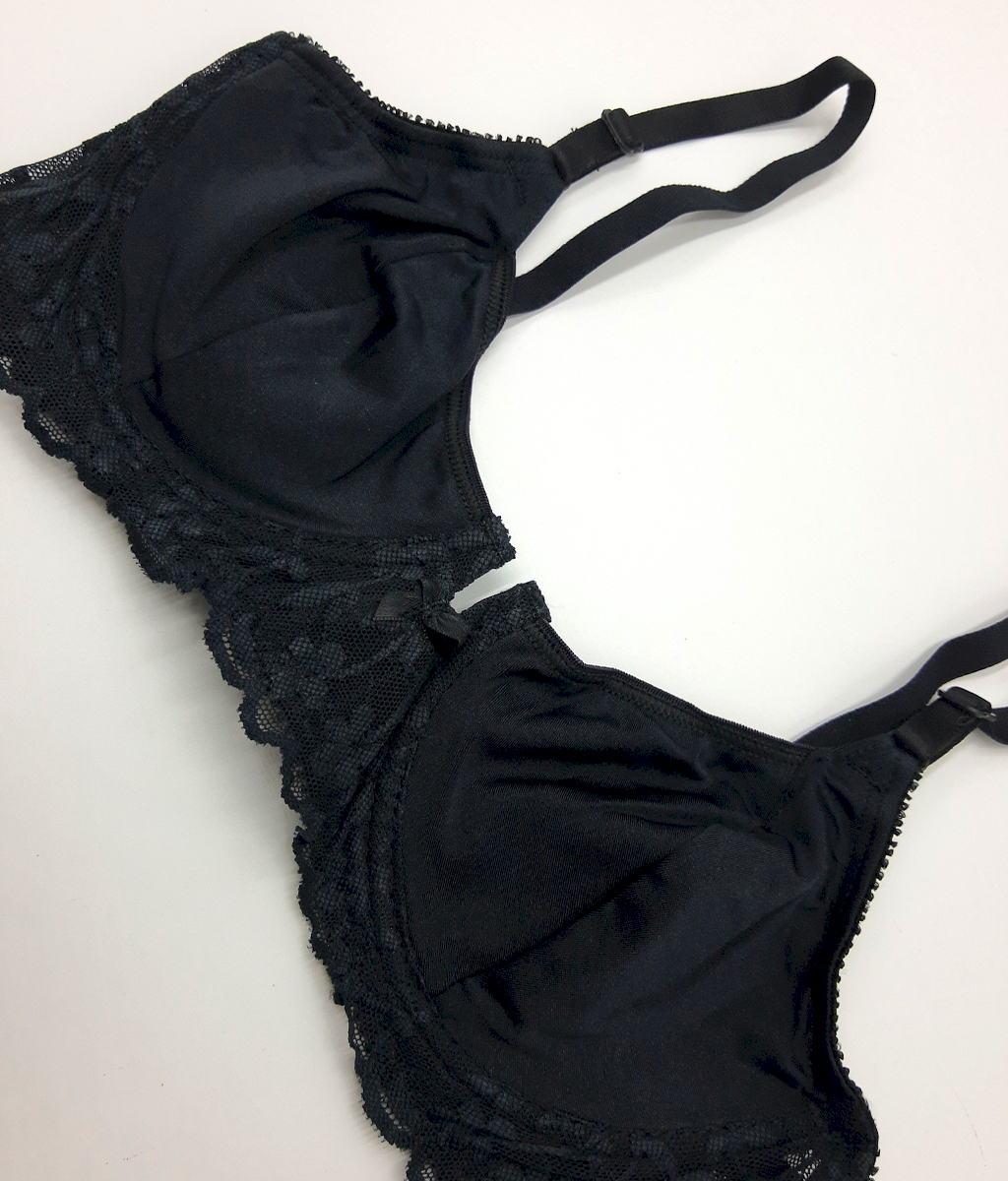 Corpiño tricot y puntilla con aro BS - Bianca Secreta