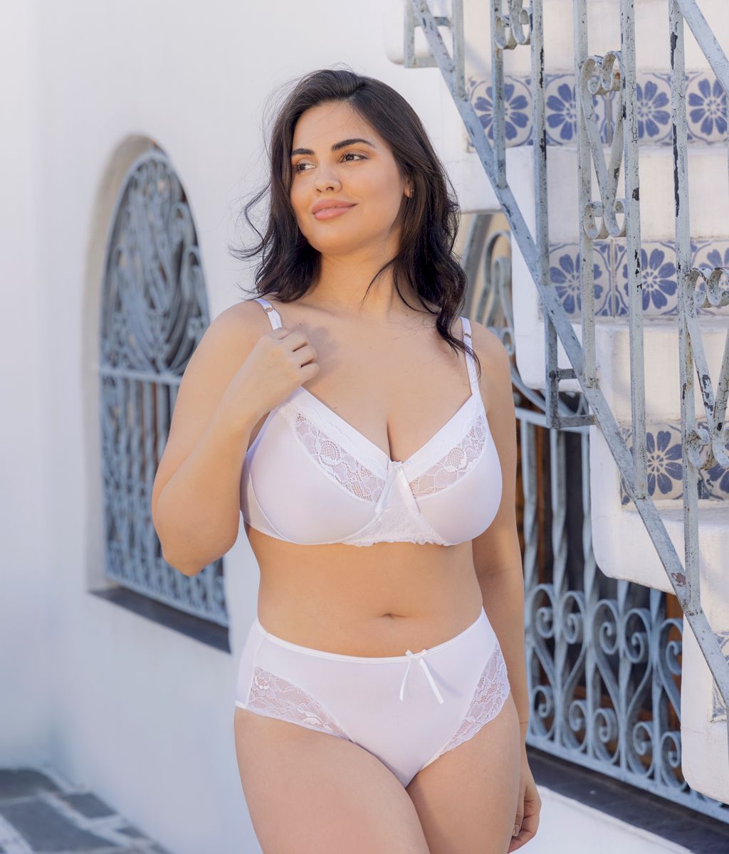 Conjunto algodón y puntilla con aro - Melífera