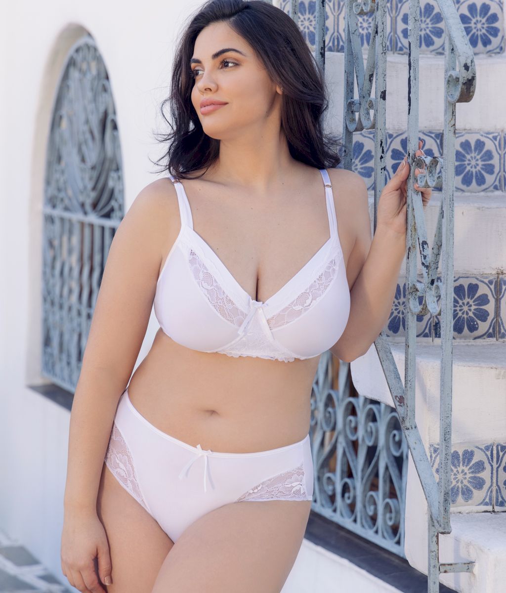 Conjunto algodón y puntilla con aro - Melífera