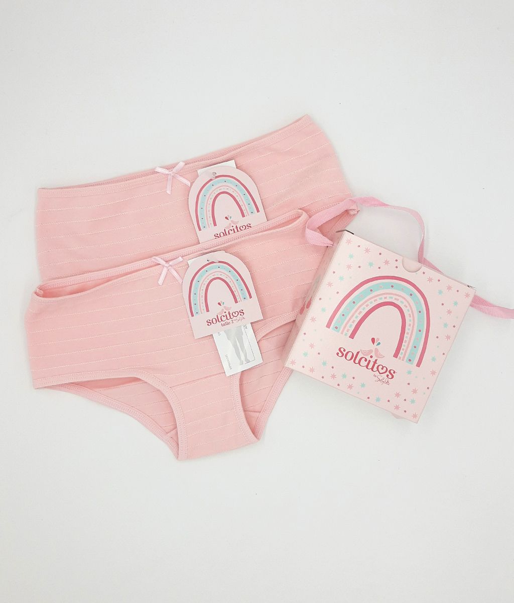 Bombis infantil PINK RAYAS - Sol y Oro