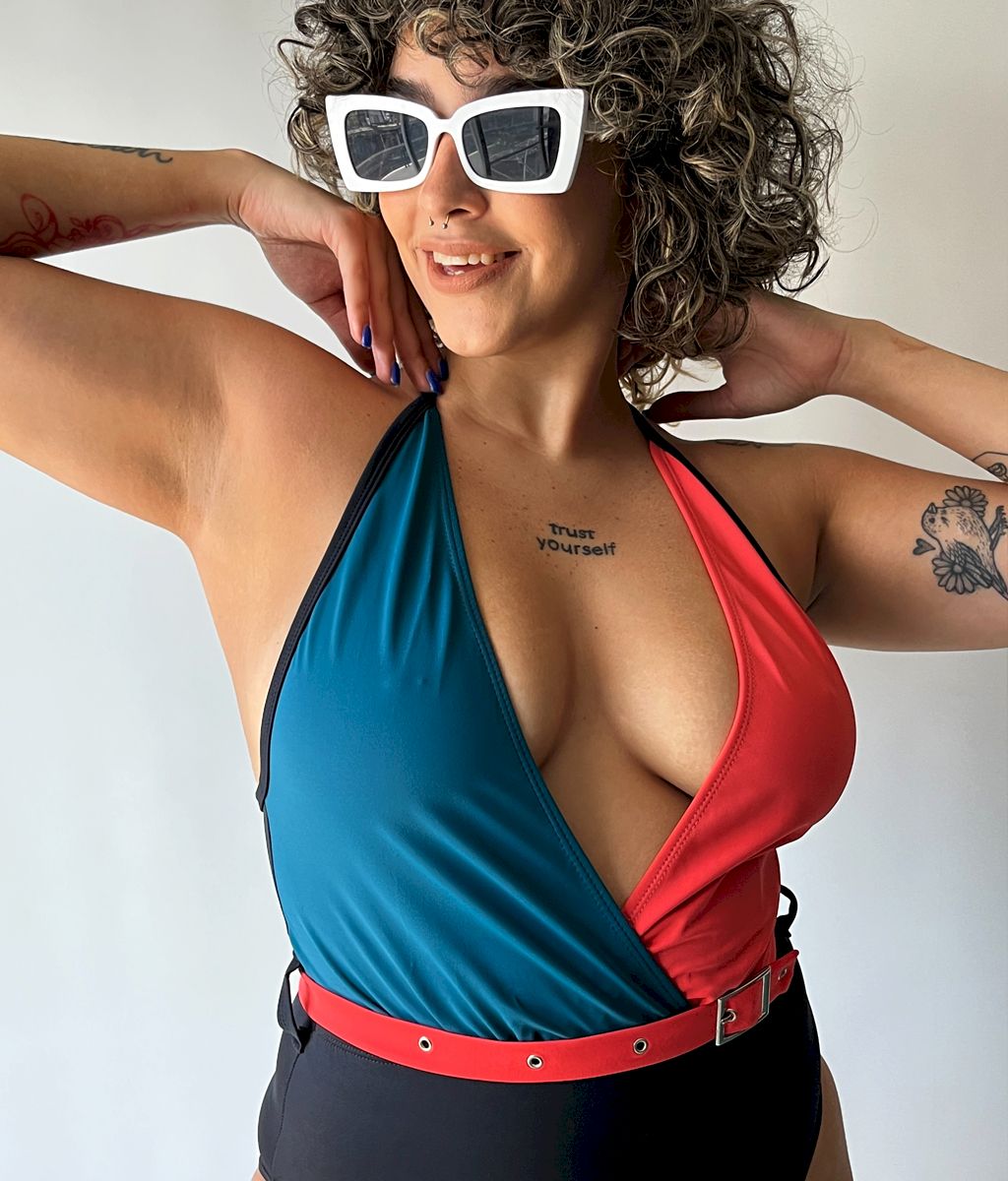 Enteriza combinada - Bianca Mare