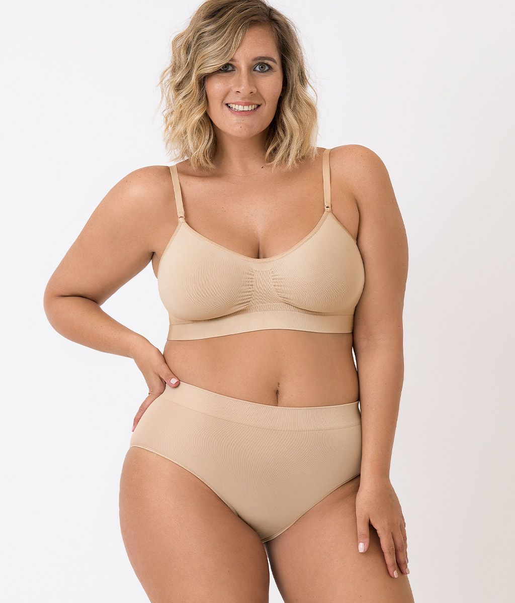 Corpiño microfibra Basics Plus Size - Mora