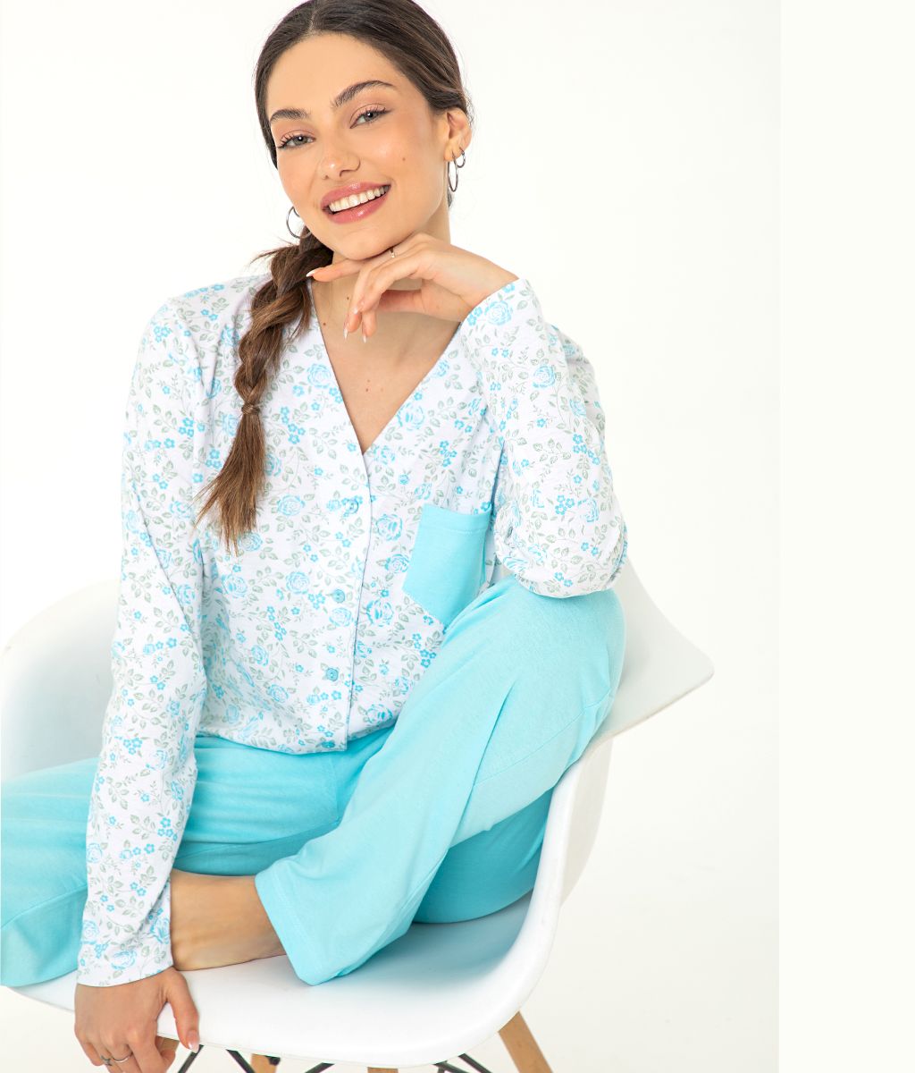 Pijama abotonado FLOW FW - Florcitas