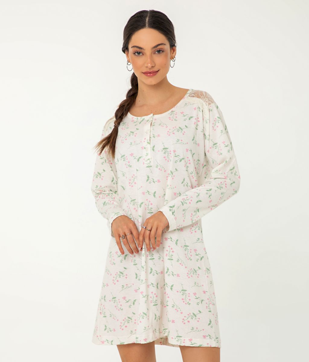 Camisón BEAUTY FW Plus size - Florcitas