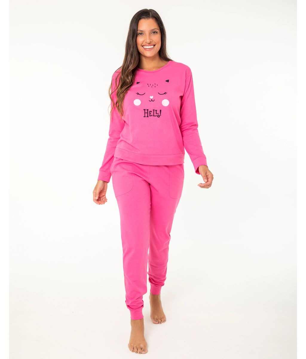 Pijama HELLO FW Plus size - Florcitas