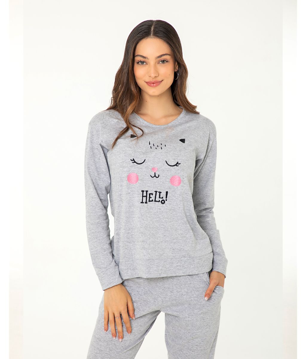 Pijama HELLO FW Plus size - Florcitas